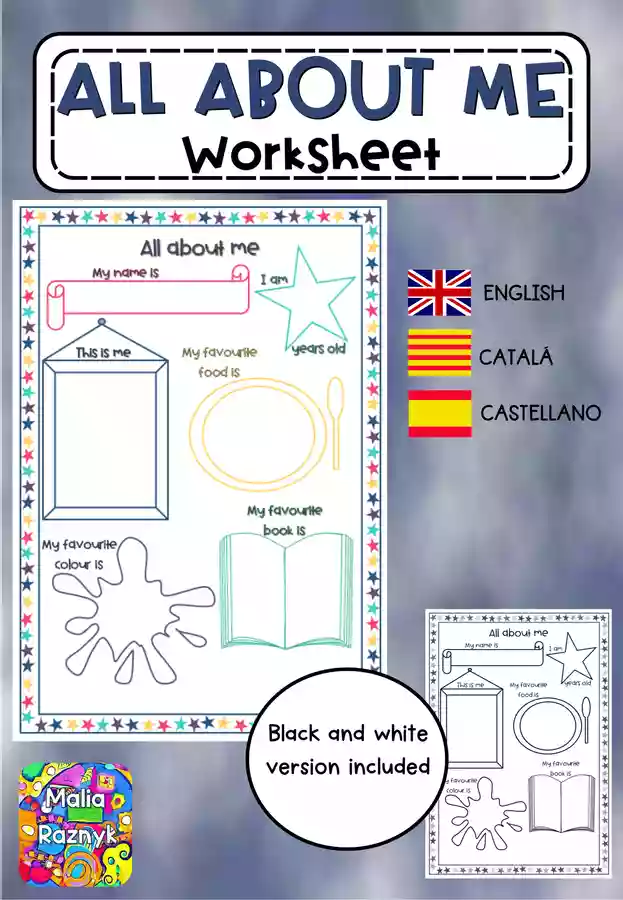 All About Me Worksheet / Todo sobre mí / Tot sobre mi - material didáctico de las asignaturas Català & Inglés / English all-about-me-worksheet-todo-sobre-m-tot-sobre-mi-material-did-ctico-de-las-asignaturas-catal-ingl-s-english