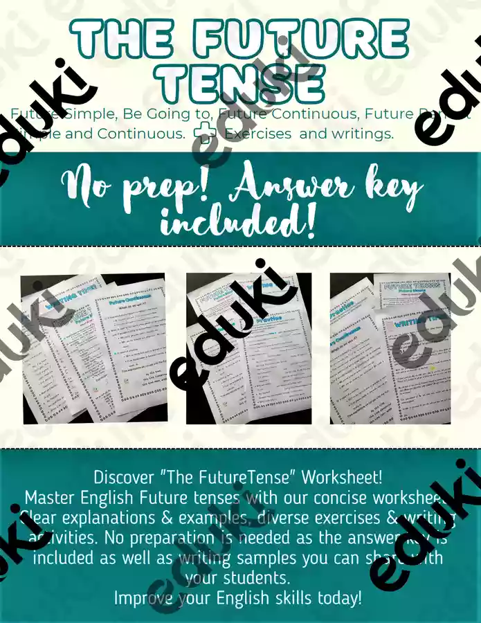 Future Tense Writing Task Future tense - Grammar & Exercises + answer key - material de la ...