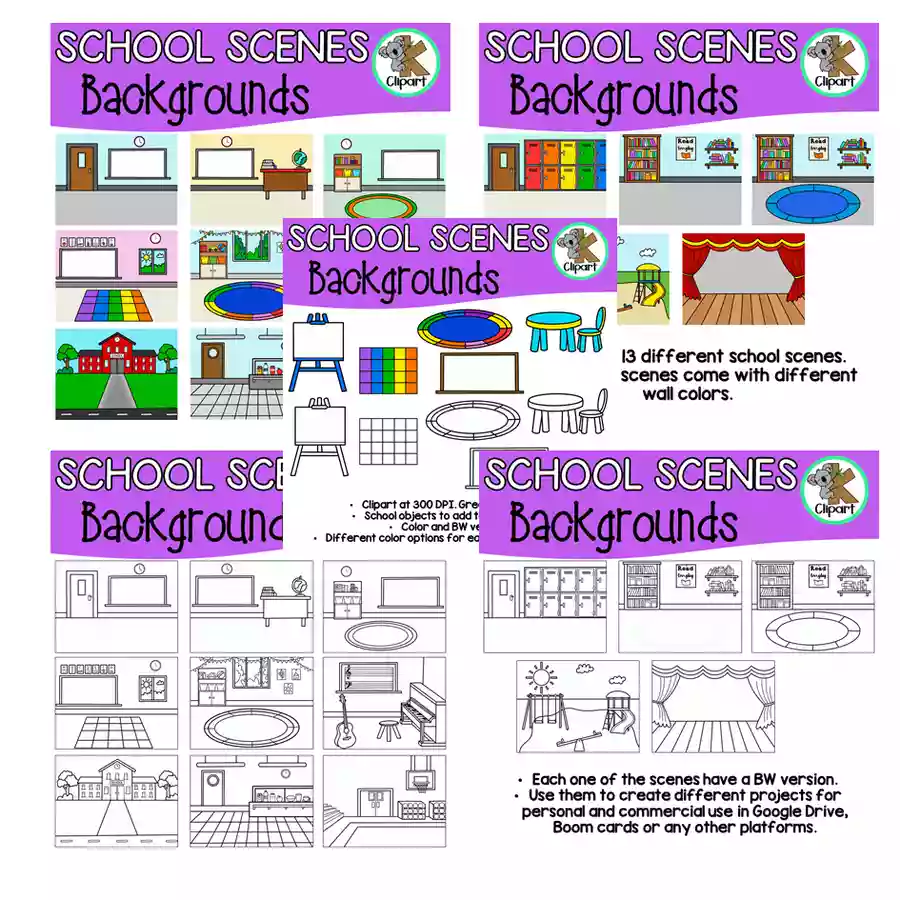 School Scenes Backgrounds - material de la siguiente asignatura ...