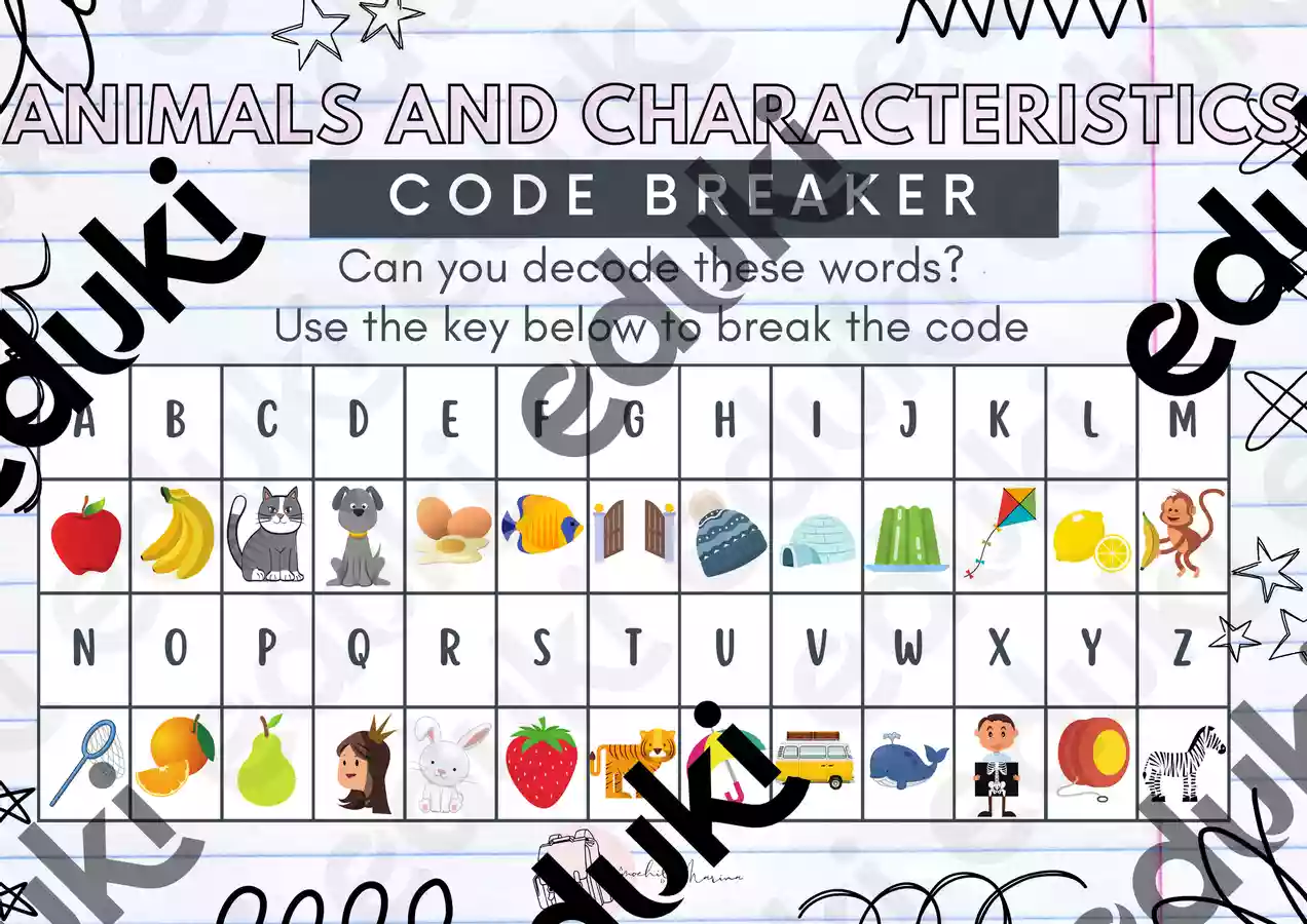 CODE BREAKER ANIMALS AND CHARACTERISTICS - material de la siguiente ...