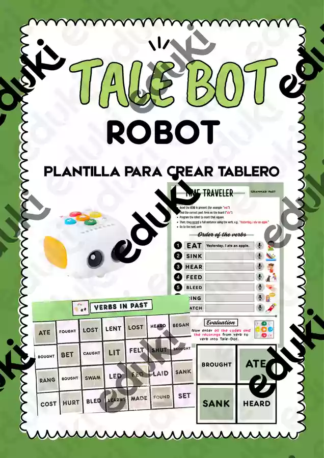 Tale Bot Robotics TALE BOT - ROBOT (IRREGULAR VERBS) - material de la siguiente ...