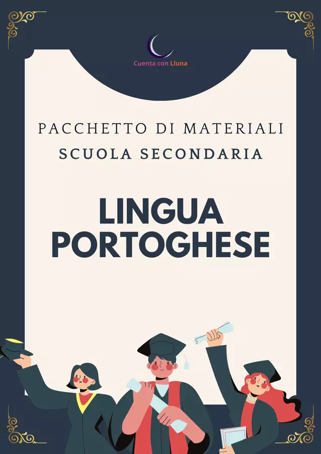 Pacchetto di materiali - Lingua Portoghese Esercizi - Pacchetto di materiali - Lingua Portoghese - Cuenta con Lluna - Pagina di copertina