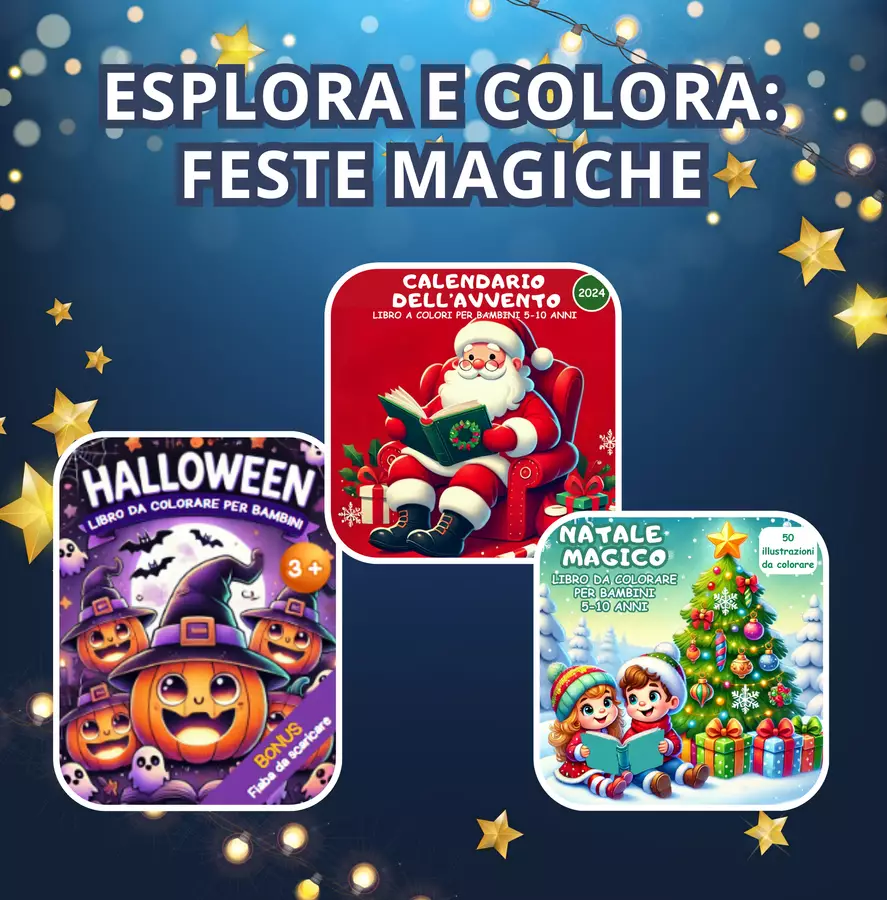 ESPLORA E COLORA: FESTE MAGICHE Flashcard - ESPLORA E COLORA: FESTE MAGICHE - Matite Colorate Books - Pagina di copertina