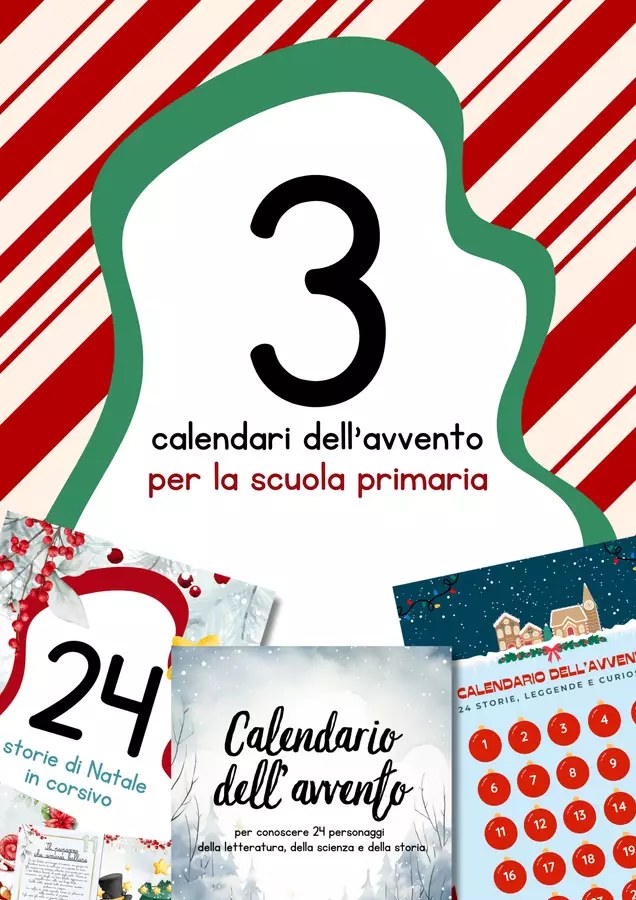 Raccolta di calendari dell'avvento - Natale scuola primaria Schede informative - Raccolta di calendari dell'avvento - Natale scuola primaria - MilleLibriPerBambini - Pagina di copertina