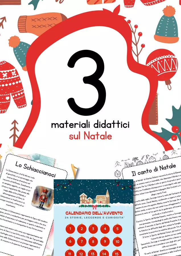 Raccolta di materiali natalizi per le classi terza, quarta e quinta Esercizi - Raccolta di materiali natalizi per le classi terza, quarta e quinta - MilleLibriPerBambini - Pagina di copertina