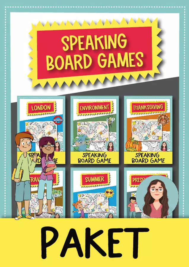 Speaking Board Games (English) - Growing packet / Giochi da tavolo parlanti (inglese) - Pacchetto crescita Flashcard - Speaking Board Games (English) - Growing packet / Giochi da tavolo parlanti (inglese) - Pacchetto crescita - Brighter Day Classroom - Pagina di copertina