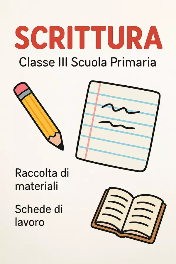 Scrittura (schede di lavoro) Schede informative - Scrittura (schede di lavoro) - Maestra di Italiano - Pagina di copertina