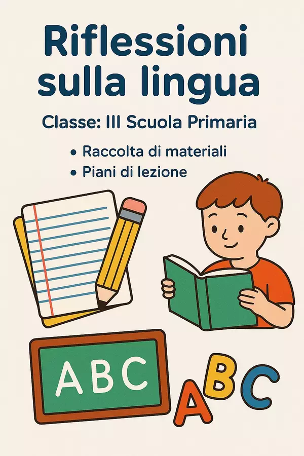Riflessione sulla lingua (piani di lezione) Piani di lezione - Riflessione sulla lingua (piani di lezione) - Maestra di Italiano - Pagina di copertina