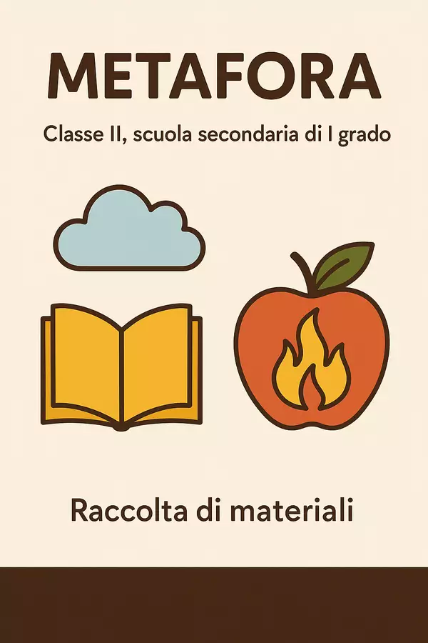 Raccolta di materiali italiano: Metafora Esercizi - Raccolta di materiali italiano: Metafora - Maestra di Italiano - Pagina di copertina