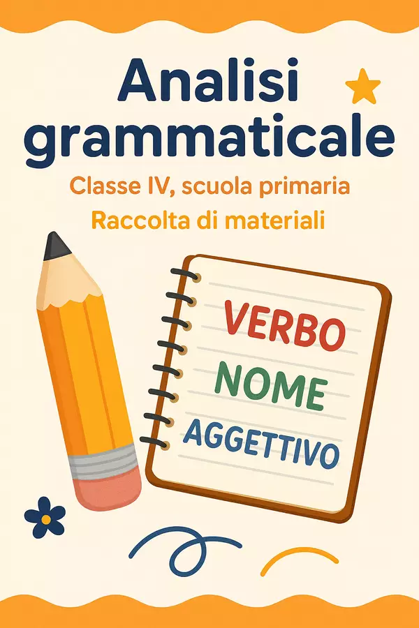 Raccolta di materiali di italiano: Analisi grammaticale Esercizi - Raccolta di materiali di italiano: Analisi grammaticale - Maestra di Italiano - Pagina di copertina