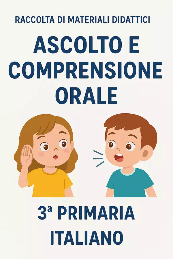 Raccolta di materiali: Ascolto e comprensione orale Schede informative - Raccolta di materiali: Ascolto e comprensione orale - Maestra di Italiano - Pagina di copertina