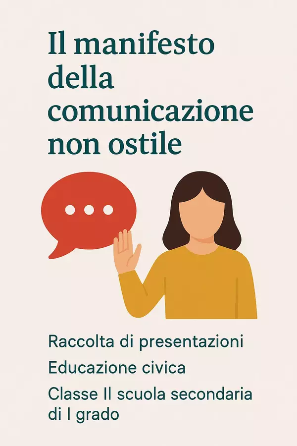 La comunicazione non ostile (Raccolta di presentazioni) Presentazioni / Lavagne - La comunicazione non ostile (Raccolta di presentazioni) - Maestra di Italiano - Pagina di copertina