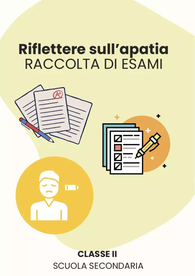 Riflettere sull'apatia (Raccolta di esami) Compiti in classe/Test - Riflettere sull'apatia (Raccolta di esami) - Maestra di Italiano - Pagina di copertina