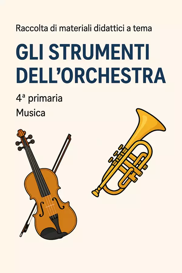 Raccolta di materiali: Strumenti d'orchestra Esercizi - Raccolta di materiali: Strumenti d'orchestra - Maestra di Italiano - Pagina di copertina