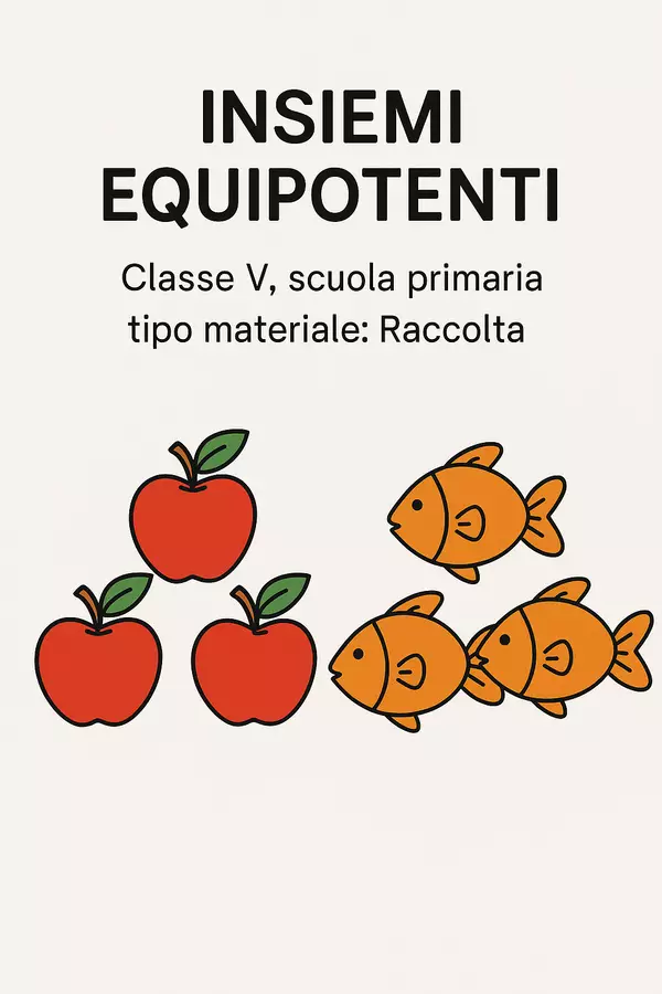 Insiemi equipotenti: raccolta Piani di lezione - Insiemi equipotenti: raccolta - Matematica Insieme - Pagina di copertina