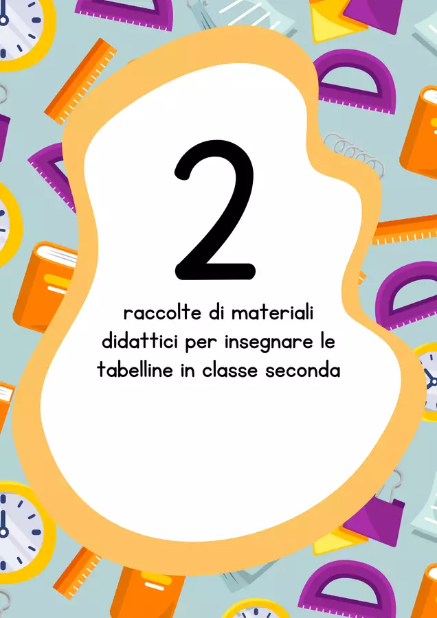 Raccolta di materiali a tema tabelline Esercizi - Raccolta di materiali a tema tabelline - MilleLibriPerBambini - Pagina di copertina