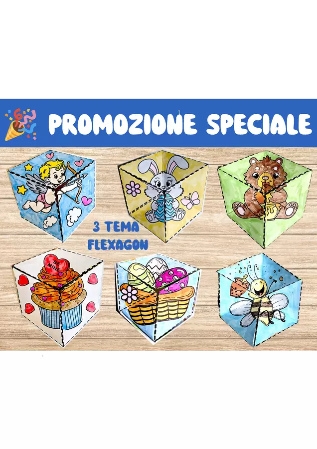 🎉 PROMOZIONE SPECIALE – 3 TEMA FLEXAGON Flashcard - 🎉 PROMOZIONE SPECIALE – 3 TEMA FLEXAGON - Nikki_Giochi - Pagina di copertina