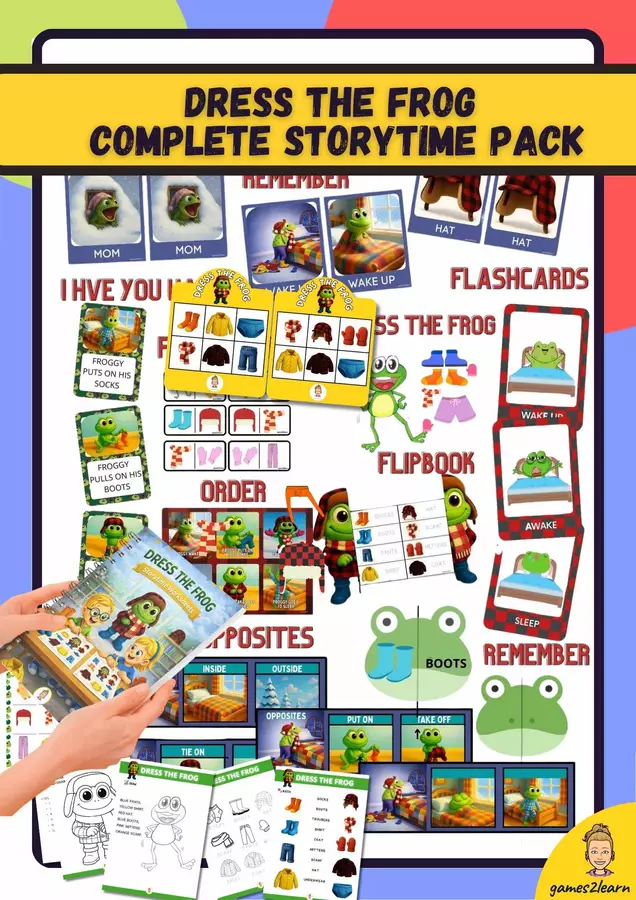 Dress the Frog Complete Storytime Pack Esercizi - Dress the Frog Complete Storytime Pack - games2learn - Pagina di copertina