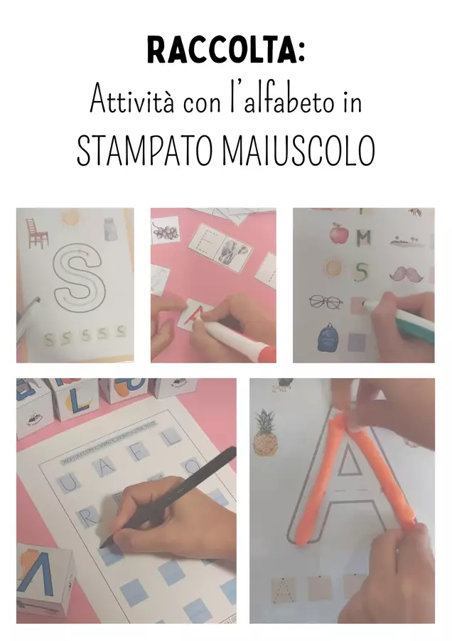 RACCOLTA: attività con l'alfabeto in STAMPATO MAIUSCOLO Esercizi - RACCOLTA: attività con l'alfabeto in STAMPATO MAIUSCOLO - Idee Didattiche - Pagina di copertina