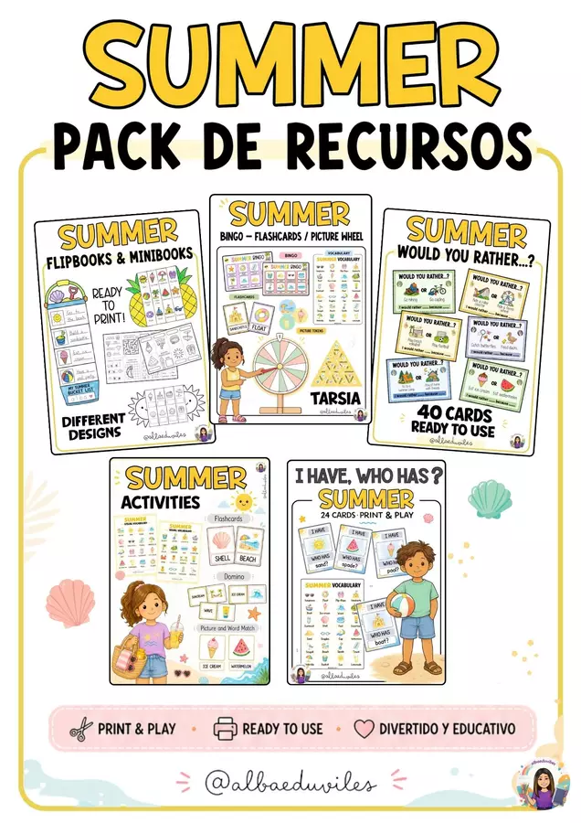 SUMMER – Pacchetto di risorse per l’inglese Esercizi - SUMMER – Pacchetto di risorse per l’inglese - Albaeduvibes - Pagina di copertina