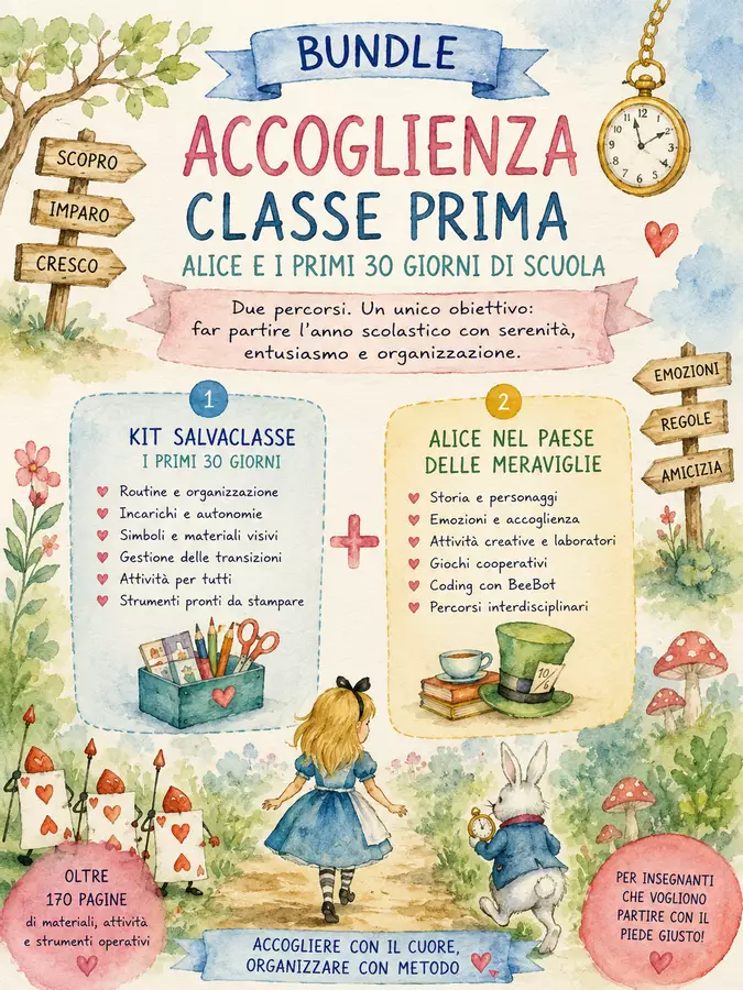 Accoglienza in classe prima Materiale di supporto/inclusione - Accoglienza in classe prima - Maestra Nicoletta - Pagina di copertina