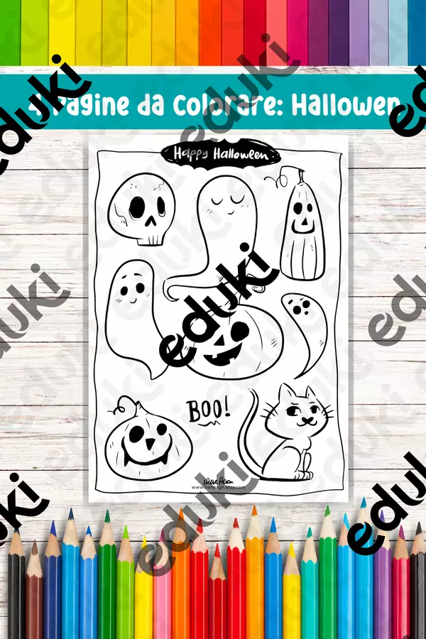 Colori Spettrali e Creatività: Il Set di Pagine da Colorare di Halloween che Incanta i Piccoli Artisti! Materiale per pittura e bricolage - Colori Spettrali e Creatività: Il Set di Pagine da Colorare di Halloween che Incanta i Piccoli Artisti! - Ireneagh - Pagina di copertina