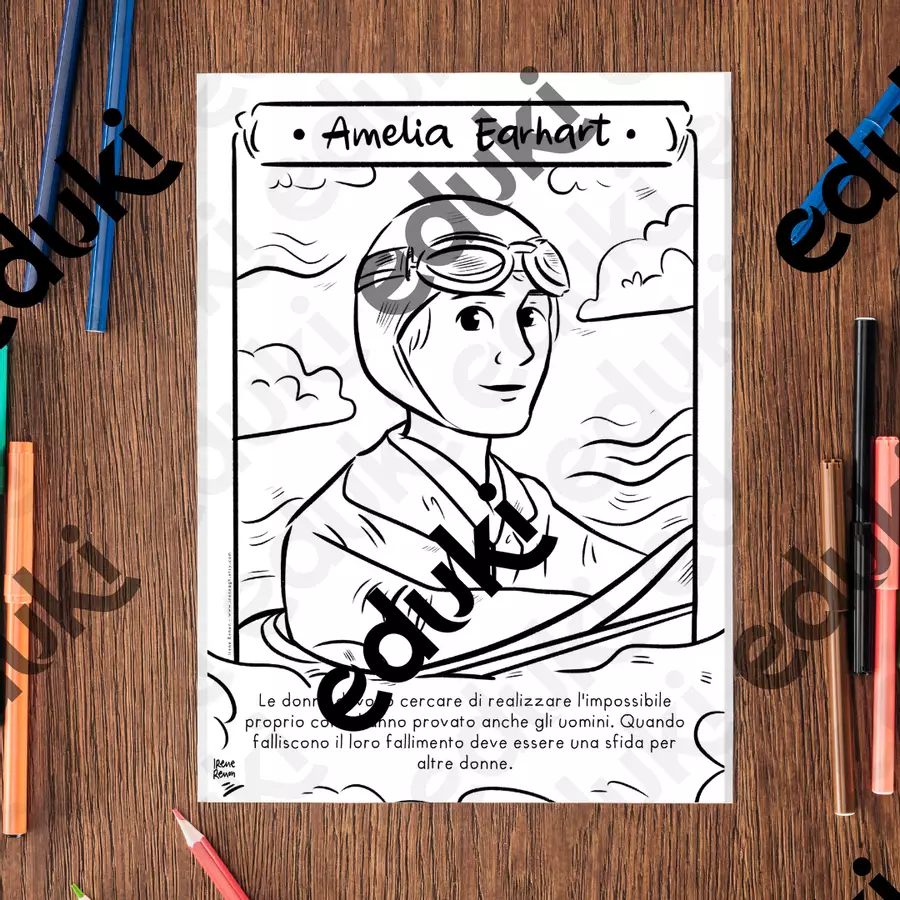 Pagine da Colorare su tre Grandi Donne che hanno cambiato il Mondo, Amelia Earhart, Marie Curie e Rosa Parks Materiale per pittura e bricolage - Pagine da Colorare su tre Grandi Donne che hanno cambiato il Mondo, Amelia Earhart, Marie Curie e Rosa Parks - Ireneagh - Pagina di copertina