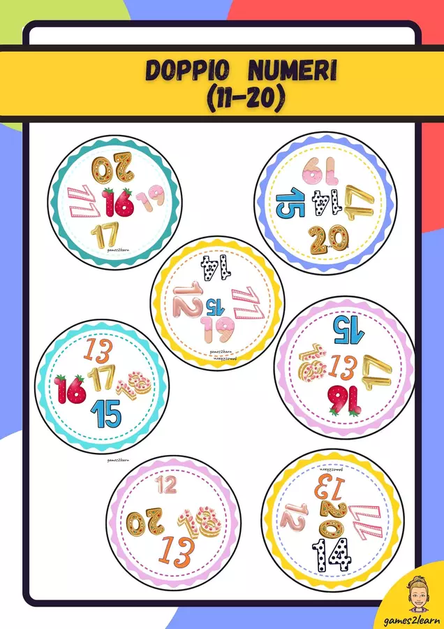 Doppio Numeri (11-20) Giochi - Doppio Numeri (11-20) - games2learn - Pagina di copertina