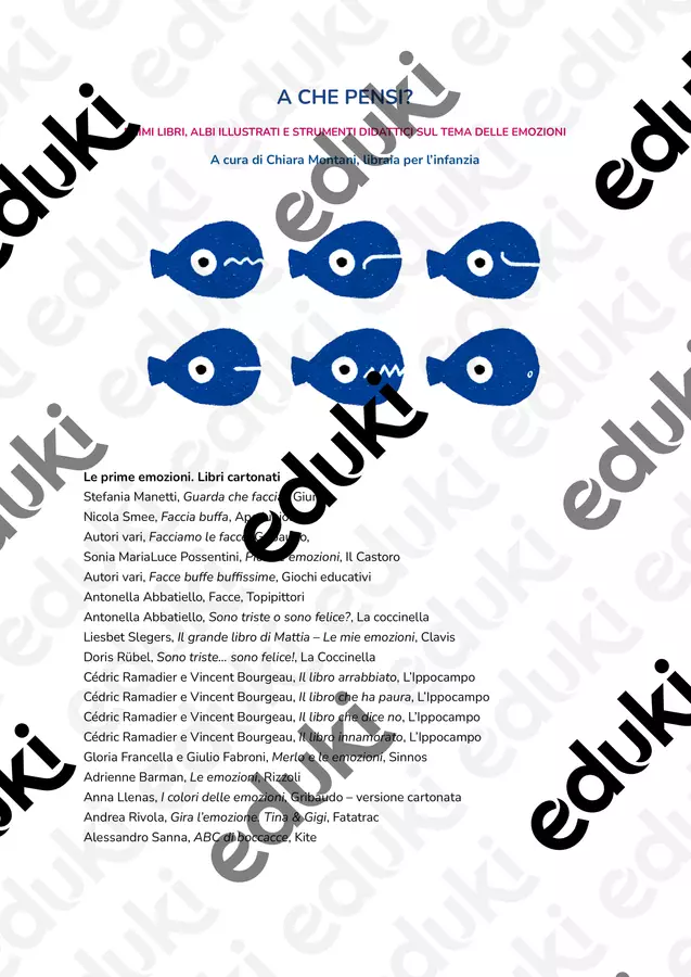 A che pensi? Bibliografia sul tema delle emozioni Programmi scolastici / Materiali per docenti - A che pensi? Bibliografia sul tema delle emozioni - Chiara Montani - Pagina di copertina