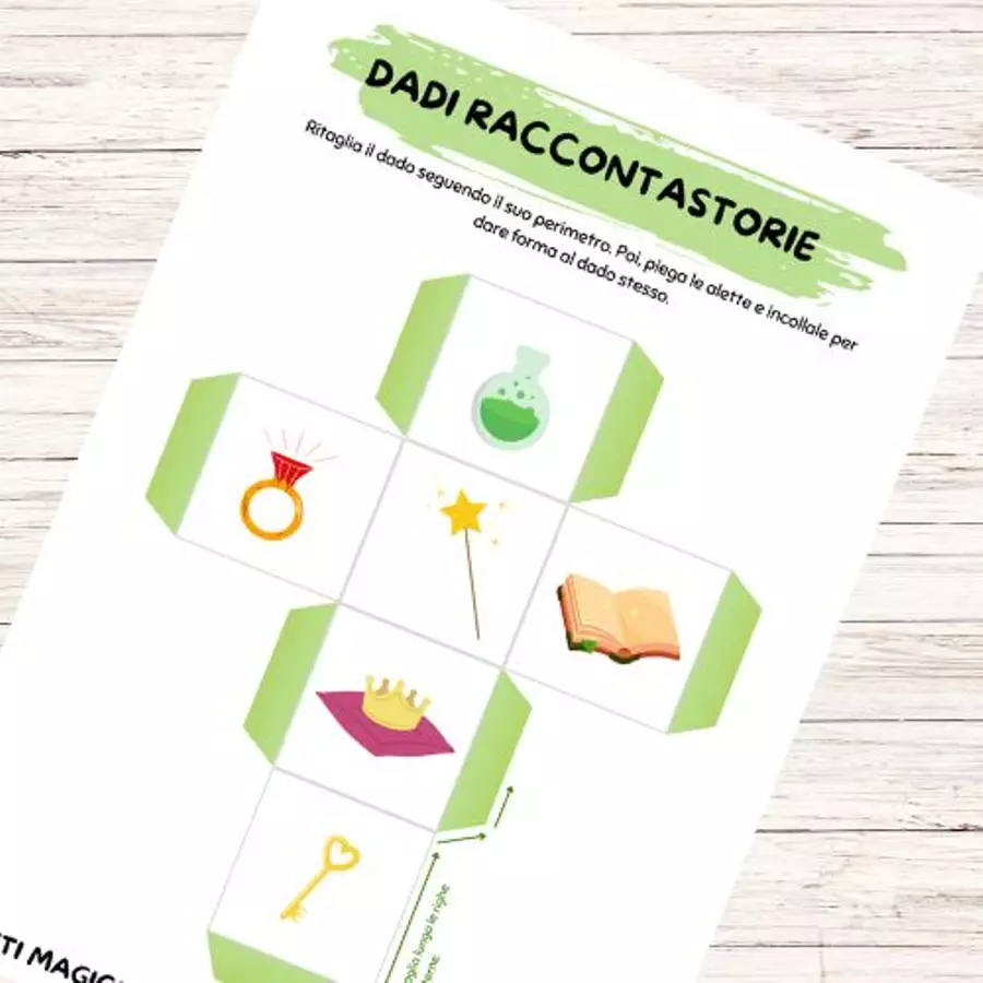 Dadi racconta storie da stampare Giochi - Dadi racconta storie da stampare - MilleLibriPerBambini - Pagina di copertina