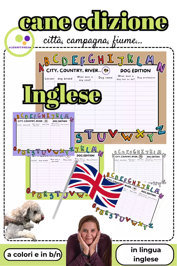 Inglese : Dog Edition: Scattegories Esercizi - Inglese : Dog Edition: Scattegories - Lernfitness - Pagina di copertina