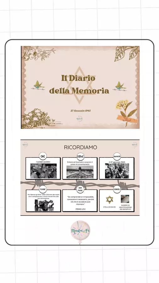 Il diario della memoria Altro tipo di materiale - Il diario della memoria - Maestra_Fe - Pagina di copertina