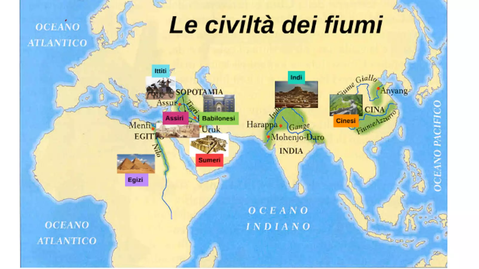 Le civiltà dei fiumi Quiz - Le civiltà dei fiumi - Maestra Bea - Pagina di copertina