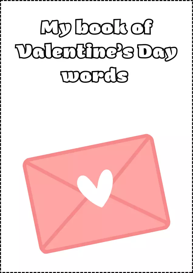 Libretto di san valentino in inglese Materiale per pittura e bricolage - Libretto di san valentino in inglese - MilleLibriPerBambini - Pagina di copertina