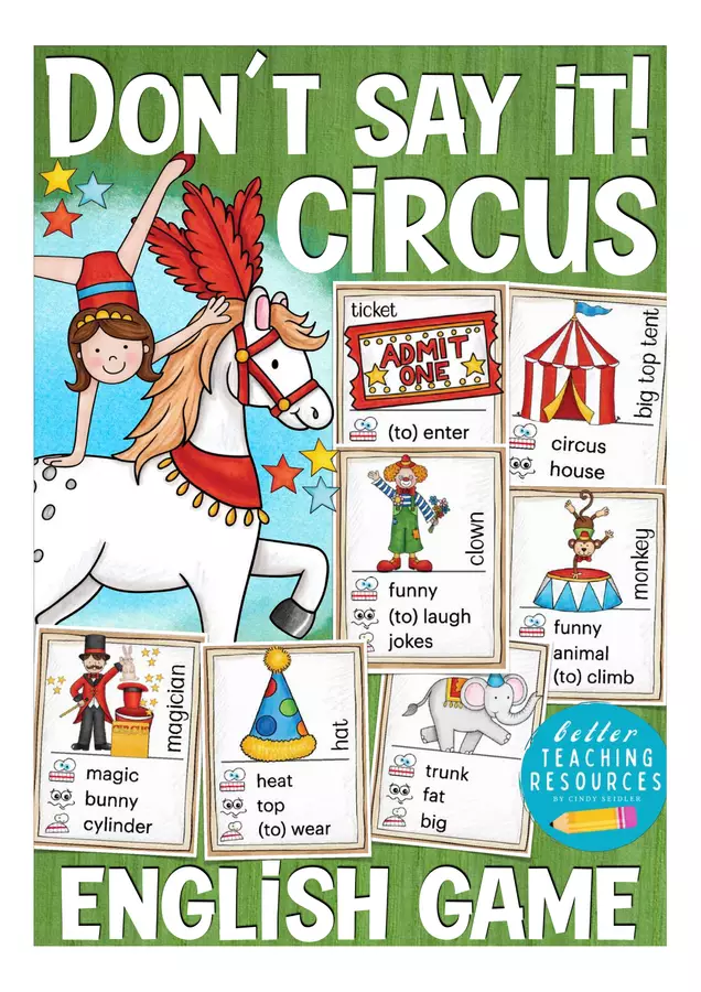 at the circus English game gioco inglese Materiale interattivo - at the circus English game gioco inglese - Better Teaching Resources - Pagina di copertina
