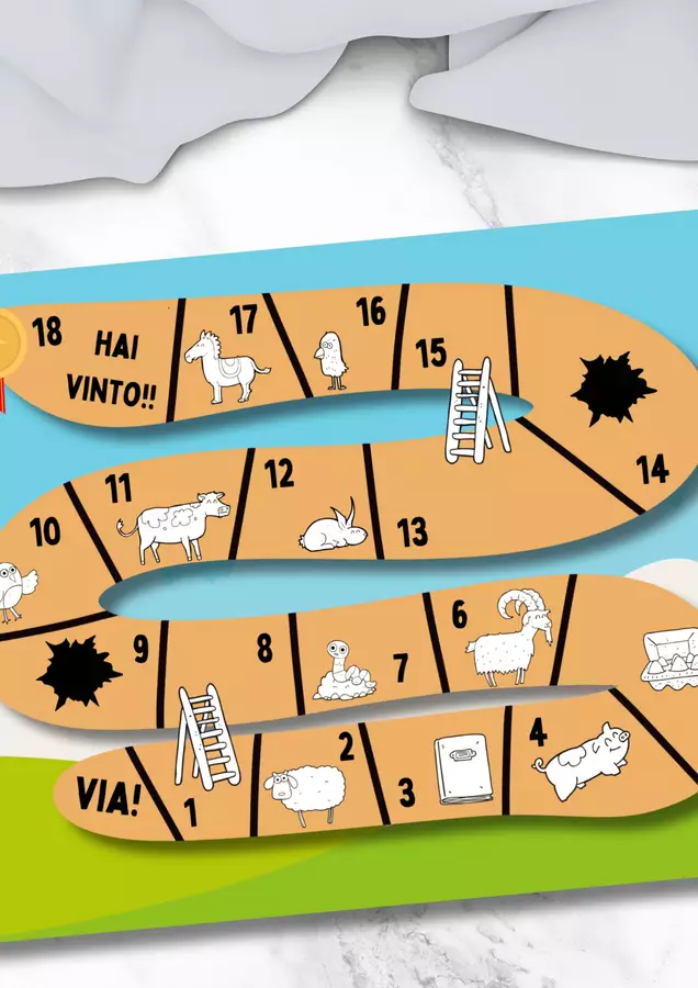 Gioco da stampare con gli animali della fattoria Giochi - Gioco da stampare con gli animali della fattoria - MilleLibriPerBambini - Pagina di copertina