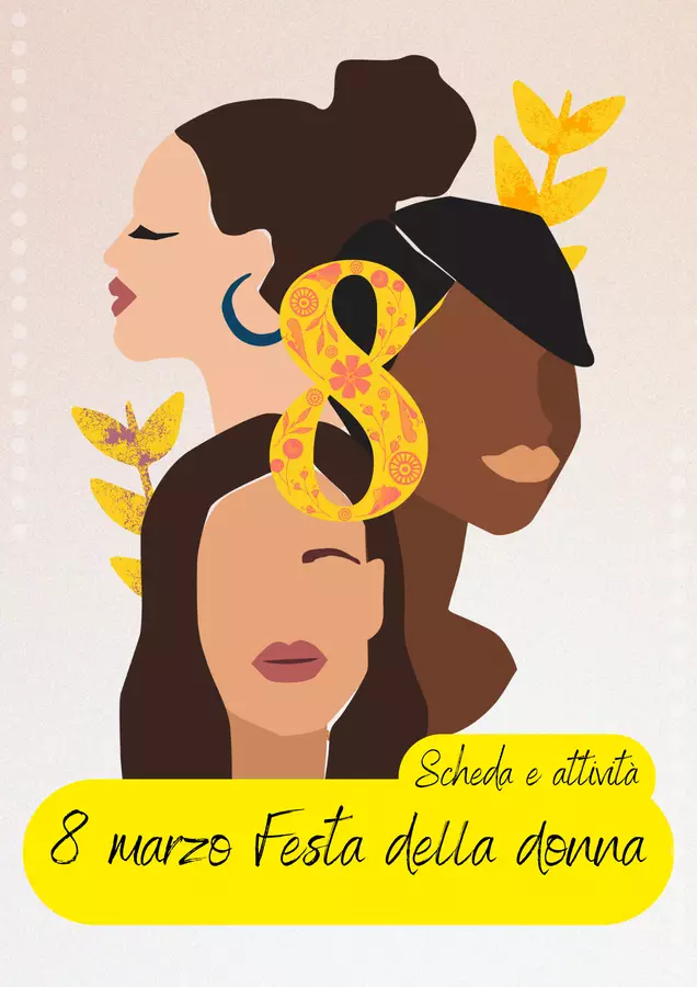 Festa della donna - scheda e attività interdisciplinare Compiti in classe/Test - Festa della donna - scheda e attività interdisciplinare - MaestraJoy - Pagina di copertina