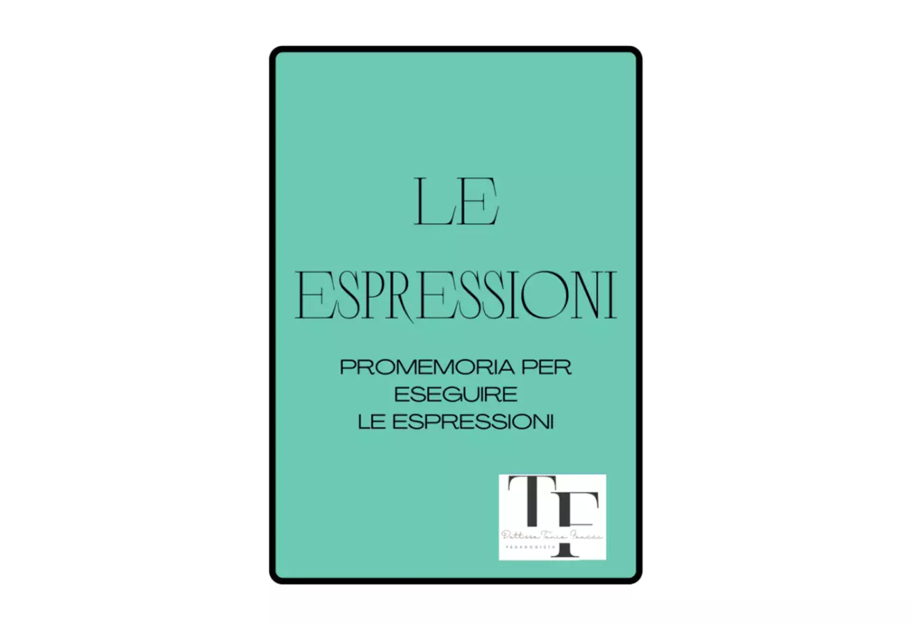 Le Espressioni (cards) Flashcard - Le Espressioni (cards) - Dott.ssa Tania Faucci - Pedagogista - Pagina di copertina