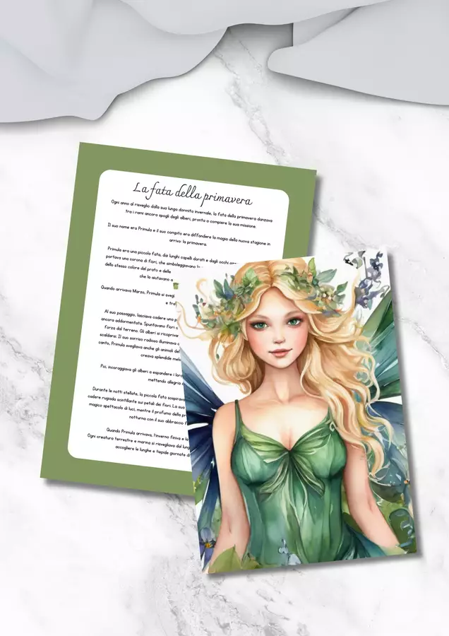 Fata della primavera racconto per bambini Altro tipo di materiale - Fata della primavera racconto per bambini - MilleLibriPerBambini - Pagina di copertina