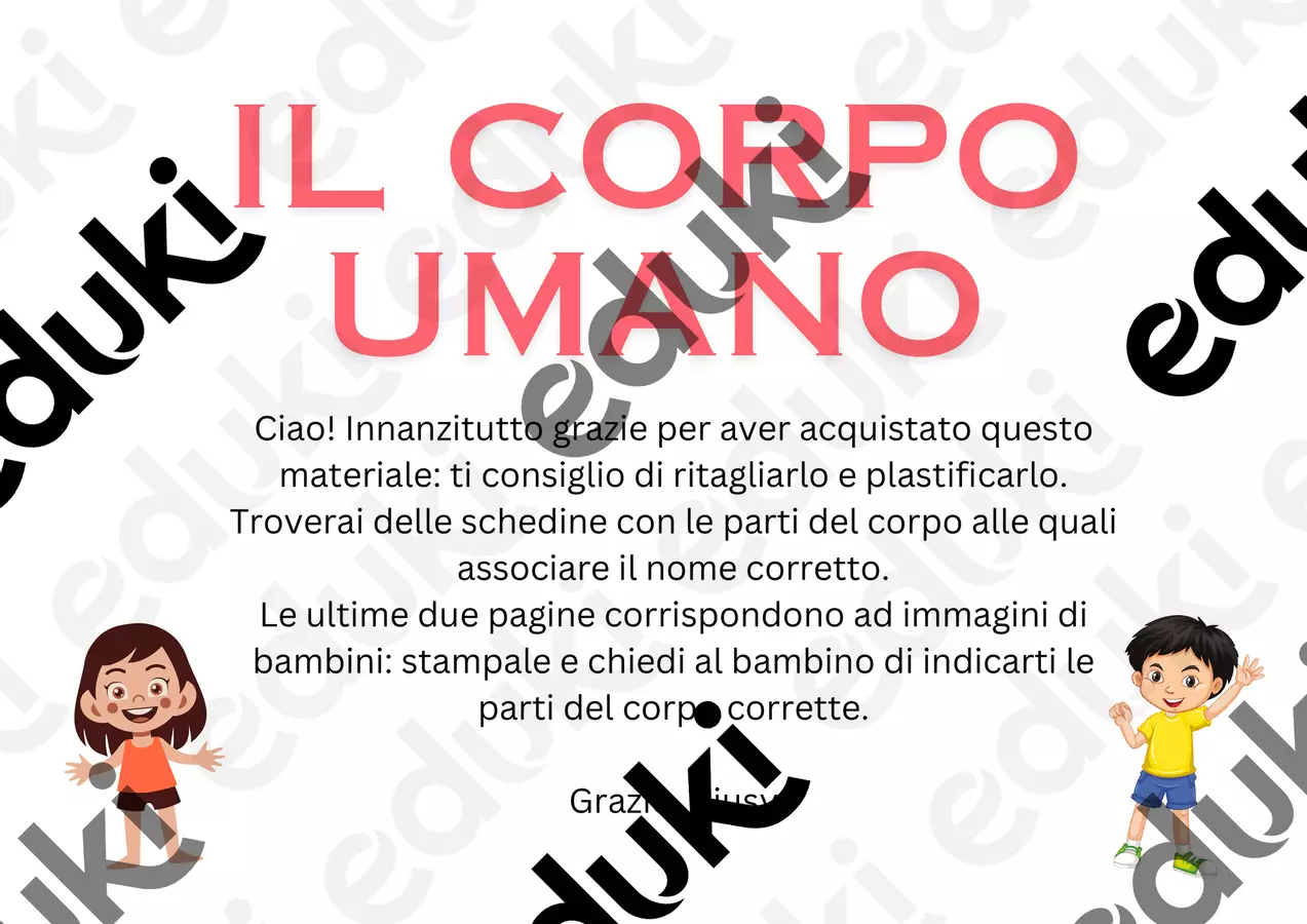 IL CORPO UMANO Flashcard - IL CORPO UMANO - Giusy Ghirotto - Pagina di copertina