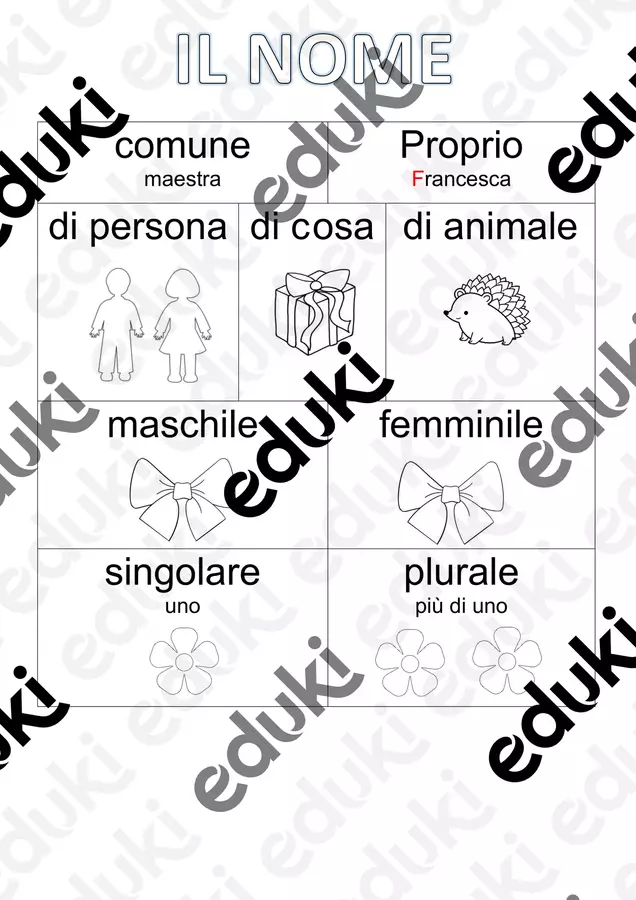 IL NOME Esercizi - IL NOME - Maestra Elvi - Pagina di copertina