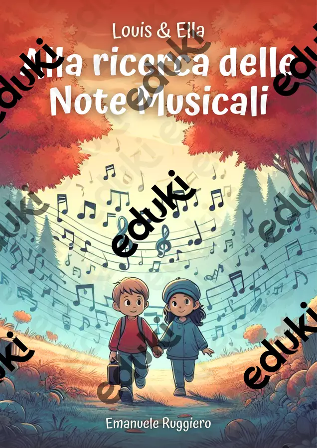 Louis ed Ella ALLA RICERCA DELLE NOTE MUSICALI - Libro - Pianoforte e Metallofono Audio - Louis ed Ella ALLA RICERCA DELLE NOTE MUSICALI - Libro - Pianoforte e Metallofono - Emanuele Ruggiero - Music Teacher - Pagina di copertina