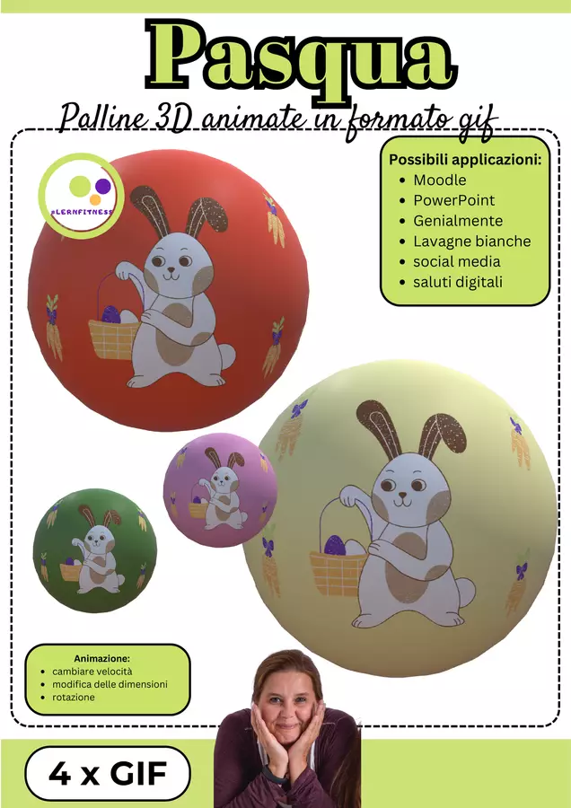 Pasqua | 4 x Gif - Animazione | uso commerciale Materiale interattivo - Pasqua | 4 x Gif - Animazione | uso commerciale - Lernfitness - Pagina di copertina