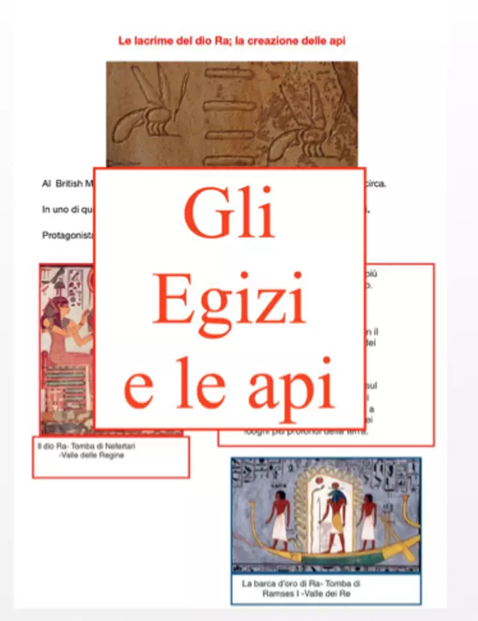 Antichi Egizi: le lacrime di Ra e la creazione delle api Altro tipo di materiale - Antichi Egizi: le lacrime di Ra e la creazione delle api - montessorianamentelucca - Pagina di copertina