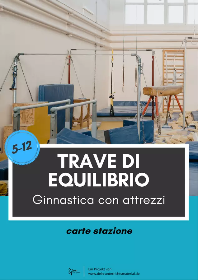 Ginnastica ⎮ Trave di equilibrio (22 carte stazione) Altro tipo di materiale - Ginnastica ⎮ Trave di equilibrio (22 carte stazione) - Sportprofessor - Pagina di copertina