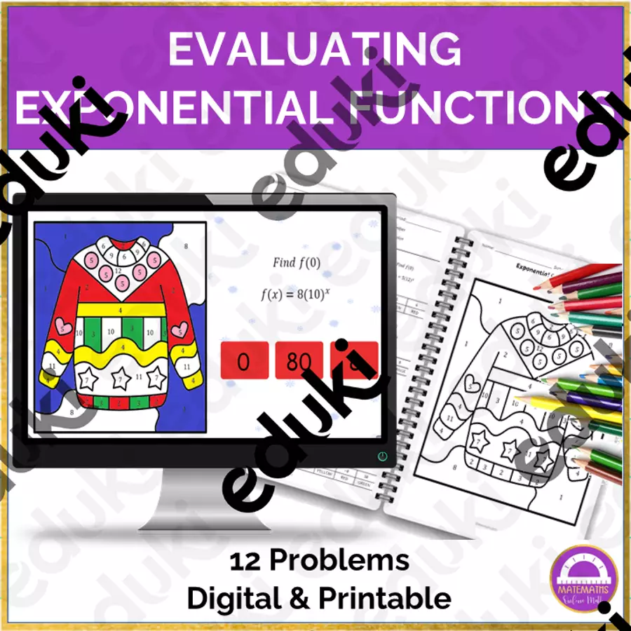 Funzioni esponenziali - Color by code 🇬🇧 Esercizi - Funzioni esponenziali - Color by code 🇬🇧 - Matemaths - Pagina di copertina