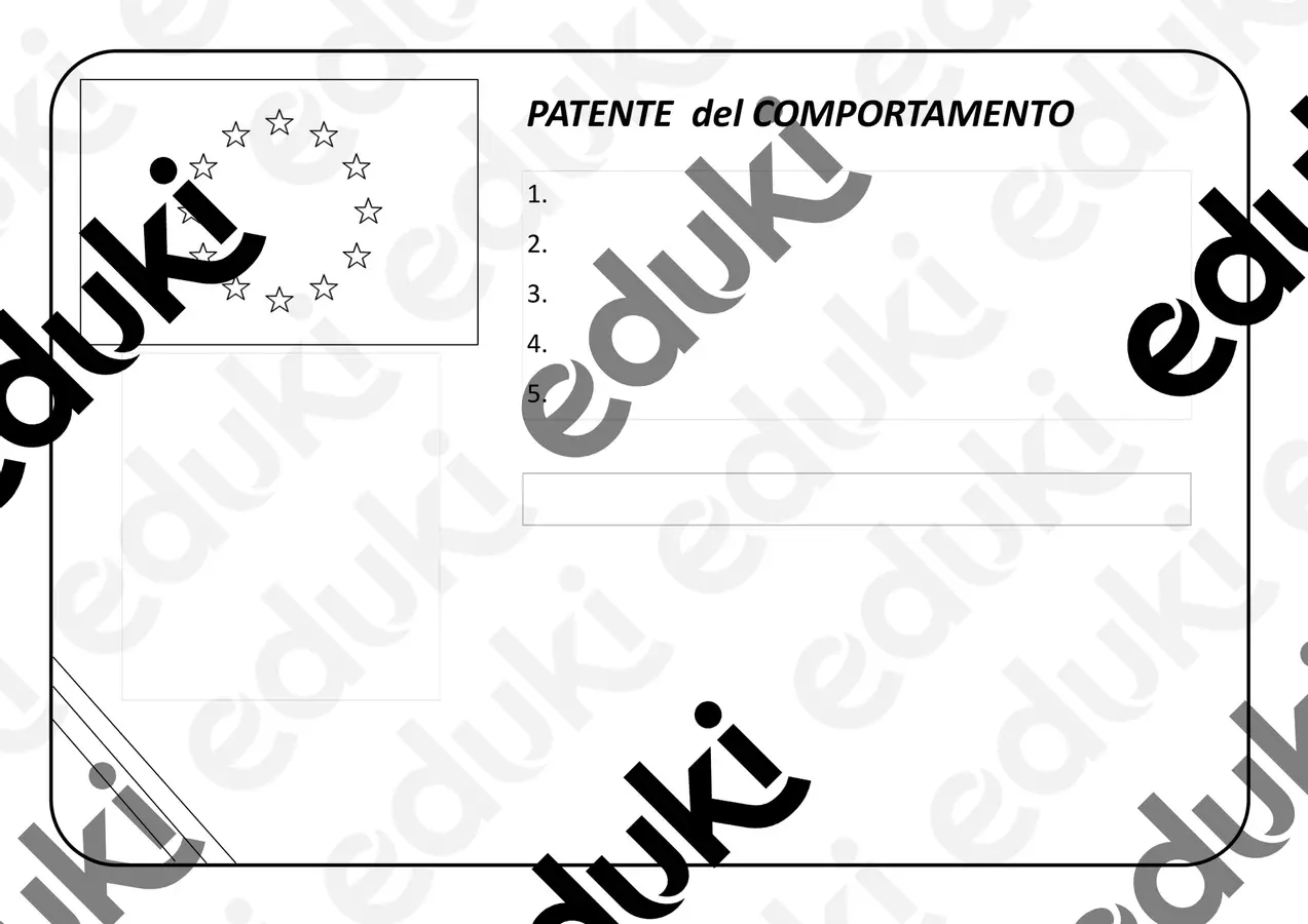 ED. CIVICA - Patente del comportamento Altro tipo di materiale - ED. CIVICA - Patente del comportamento - EducatriceDeb - Pagina di copertina
