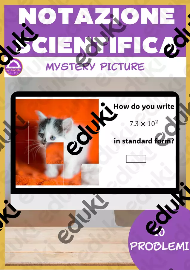 Notazione scientifica Mystery Picture 🇬🇧 Esercizi - Notazione scientifica Mystery Picture 🇬🇧 - Matemaths - Pagina di copertina