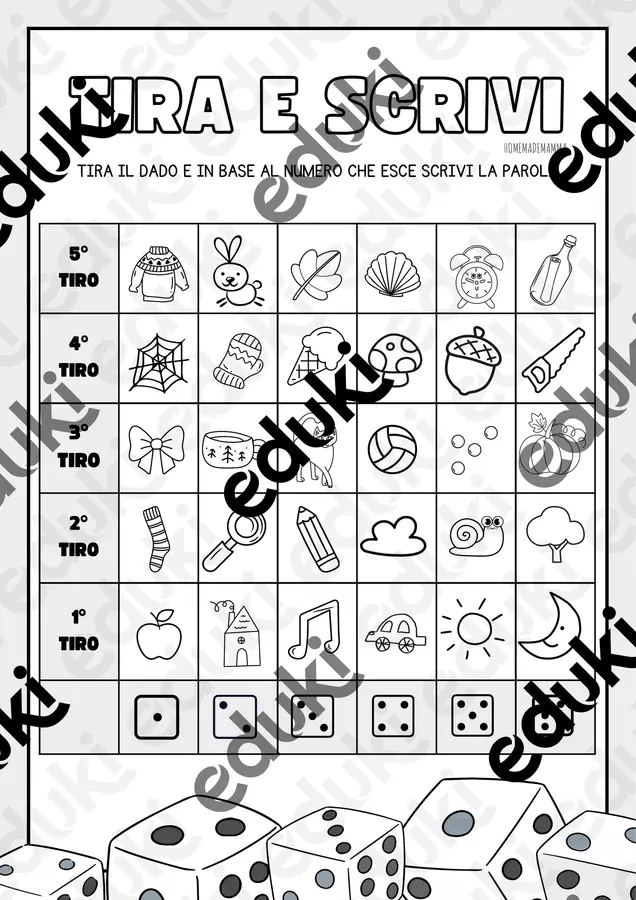 Tira e scrivi Esercizi - Tira e scrivi - homemademamma - Pagina di copertina