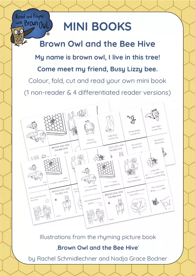 Brown Owl and the Bee Hive - MINI BOOKS Esercizi - Brown Owl and the Bee Hive - MINI BOOKS - Read and Rhyme with Brown Owl - Pagina di copertina
